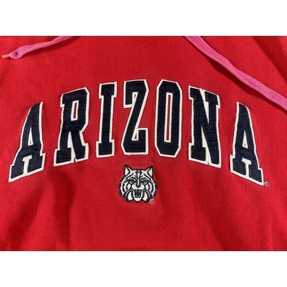Vintage Arizona Wildcats Hoodie Mens Lg Red Sweatshirt University Team Sweater - Picture 4 of 7